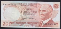 6.EMİSYON 3.TERTİP 20 LİRA G55 780469 ÇİLALTI