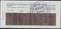 1985 9 Ekim Çeyrek Bilet - N Serisi ( Para kağıdı Atatürk Filigranlı )