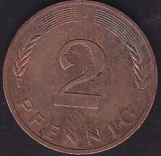 Almanya 2 Pfennig 1979 J