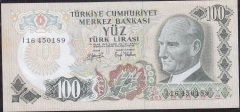 6.Emisyon 2.Tertip 100 Lira I16 450189 Ççt Çilaltı