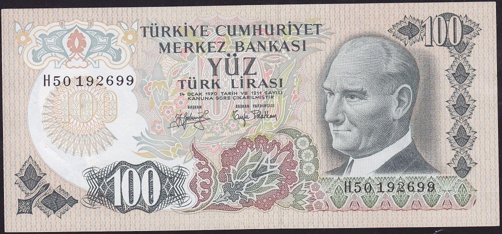 6.Emisyon 2.Tertip 100 Lira H50 192699 Çilaltı