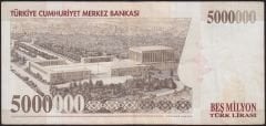 7.Emisyon 5 000 000 Lira K59 949442 Çok Temiz+