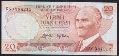 6.EMİSYON 3.TERTİP 20 LİRA G50 384212 ÇİLALTI ÇİL