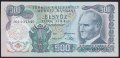 6.EMİSYON 2.TERTİP 500 LİRA J62 237340 ÇİLALTI