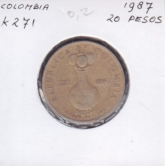 Kolombiya 20 Pesos 1987