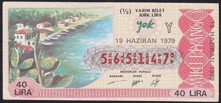 1979 19 Haziran Yarım Bilet - Y Serisi
