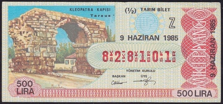 1985 9 Haziran Yarım Bilet - Z Serisi