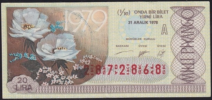 1978 31 Aralık Onda Bir Bilet - A Serisi