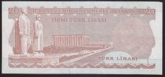 6.EMİSYON 3.TERTİP 20 LİRA G45 806348 ÇOK TEMİZ +