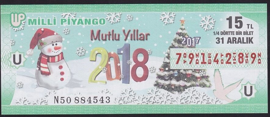 2017 31 Aralık Çeyrek Bilet - U Serisi