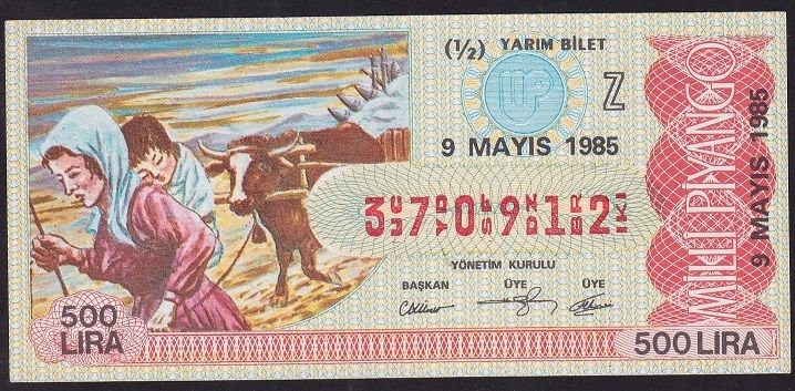 1985 9 Mayıs Yarım Bilet - Z Serisi