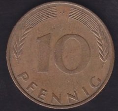 Almanya 10 Pfennig 1973 J