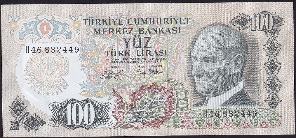 6.Emisyon 2.Tertip 100 Lira H46 832449 Çil