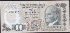 6.Emisyon 2.Tertip 100 Lira H46 832449 Çil