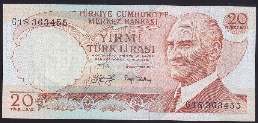 6.EMİSYON 3.TERTİP 20 LİRA G18 363455 ÇİLALTI ÇİL