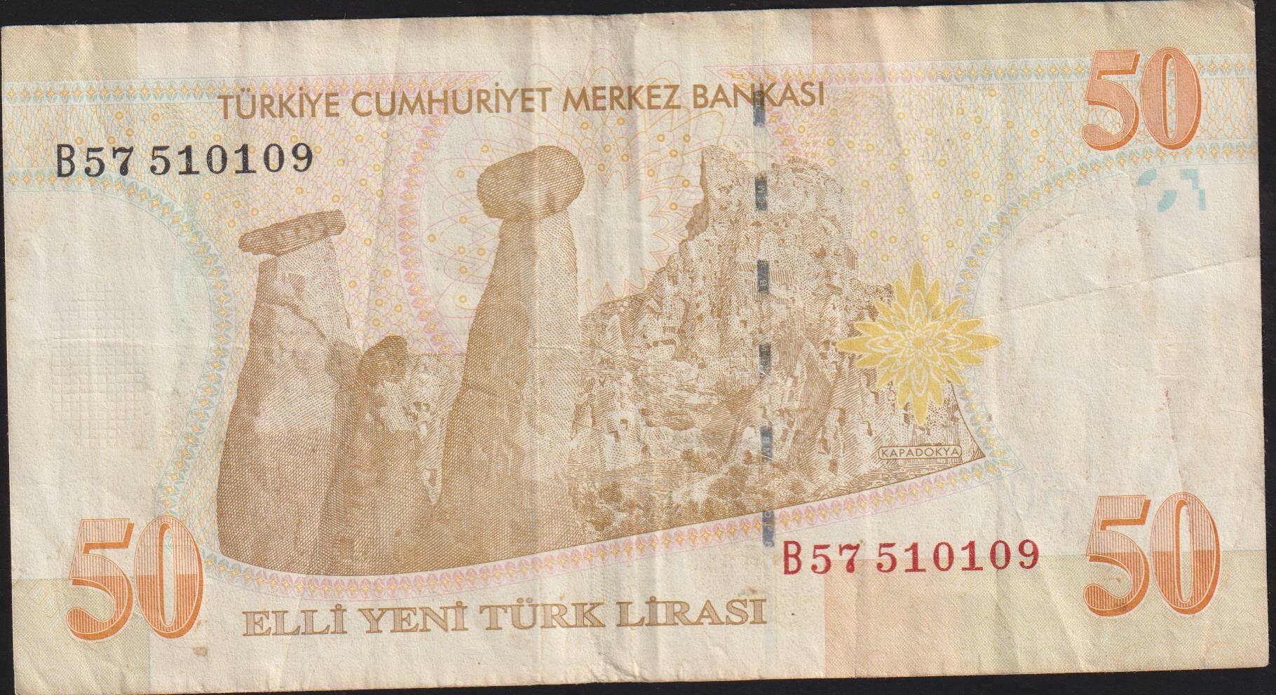 8.Emisyon 50 YTL B57 510109 Çok Temiz