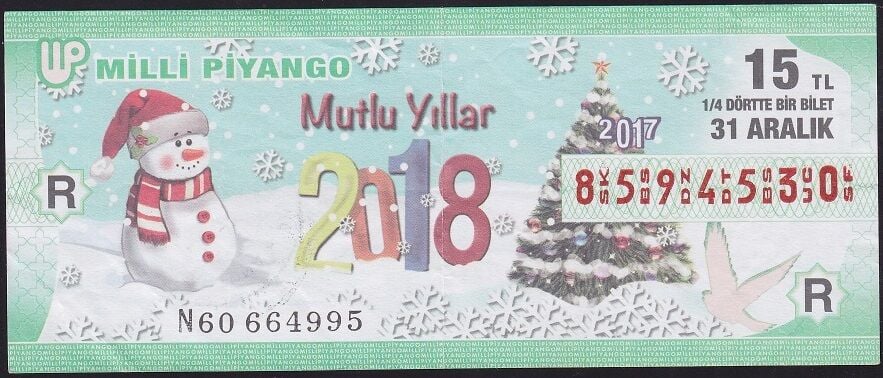 2017 31 Aralık Çeyrek Bilet - R Serisi