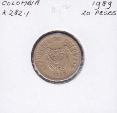Kolombiya 20 Pesos 1989