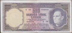 5.Emisyon 4.Tertip 500 Lira S20 038558 Çok Temiz +