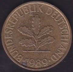 Almanya 10 Pfennig 1989 J