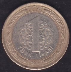 2012 Yılı 1 Lira Sayıştay'ın 150. Yılı Ters