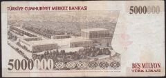 7.Emisyon 5 000 000 Lira K47 016961 Çok Temiz