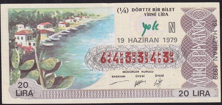 1979 19 Haziran Çeyrek Bilet - N Serisi