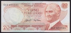 6.EMİSYON 3.TERTİP 20 LİRA G17 470591 ÇÇT +