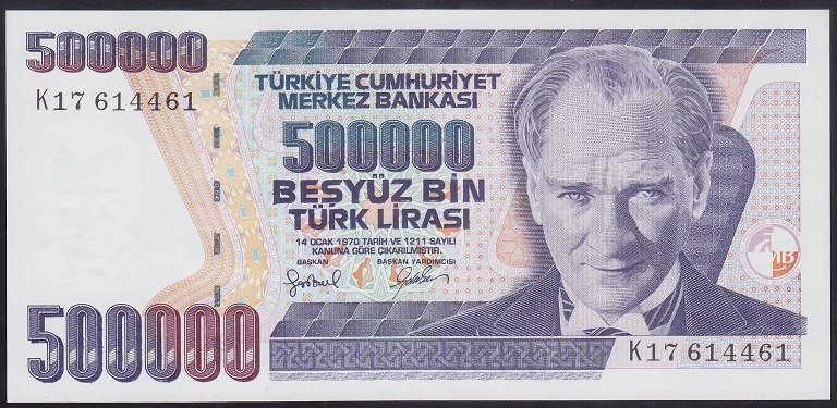 7.EMİSYON 4.TERTİP 500000 LİRA K17 614461 ÇİLALTI ÇİL