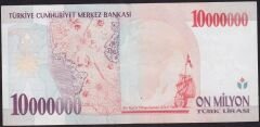 7.Emisyon 10000000 Lira D33 142230 Çok Temiz+