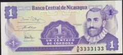 Nikaragua 1 Centavo 1991 Çil Pick 167 ( 3333133 )