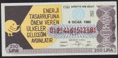 1985 9 Ocak Çeyrek Bilet - N Serisi