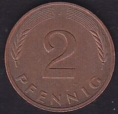 Almanya 2 Pfennig 1982 J