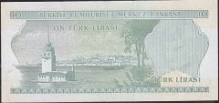 6.Emisyon 2.Tertip 10 Lira K28 123716 Çok Temiz +