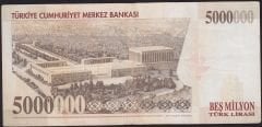 7.Emisyon 5 000 000 Lira K46 591517 Çok Temiz+