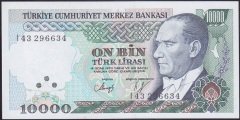 7.EMİSYON 4.TERTİP 10000 LİRA I43 296634 ÇİL