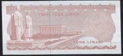 6.EMİSYON 3.TERTİP 20 LİRA G10 581527 ÇİLALTI ÇİL eski para mezat