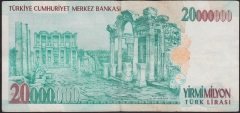 7.EMİSYON 20 000 000 LİRA B60 034065 ÇOK TEMİZ