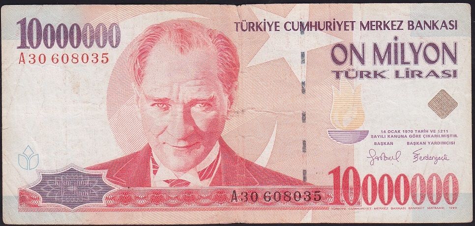 7.Emisyon 10 000 000 Lira A30 608035