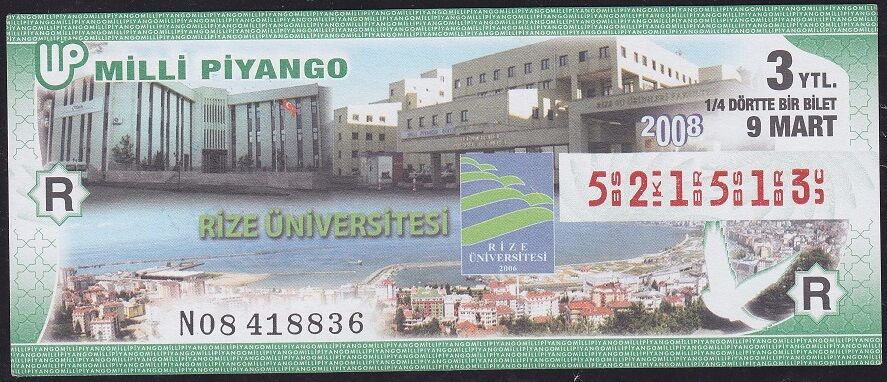 2008 9 Mart Çeyrek Bilet - R Serisi