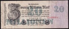 Almanya 20 Milyon Mark 1923 Çok Temiz+