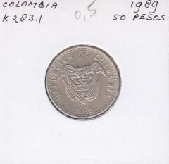 Kolombiya 50 Pesos 1989