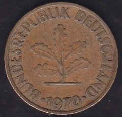 Almanya 10 Pfennig 1970 D
