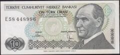 7.Emisyon 2.Tertip 10 Lira E58 448996 Çilaltı Çil