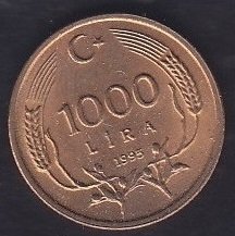 1995 Yılı 1000 Lira Çilaltı Çil