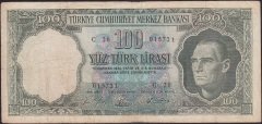 5.Emisyon 5.Tertip 100 Lira C20 015721 Çok Temiz