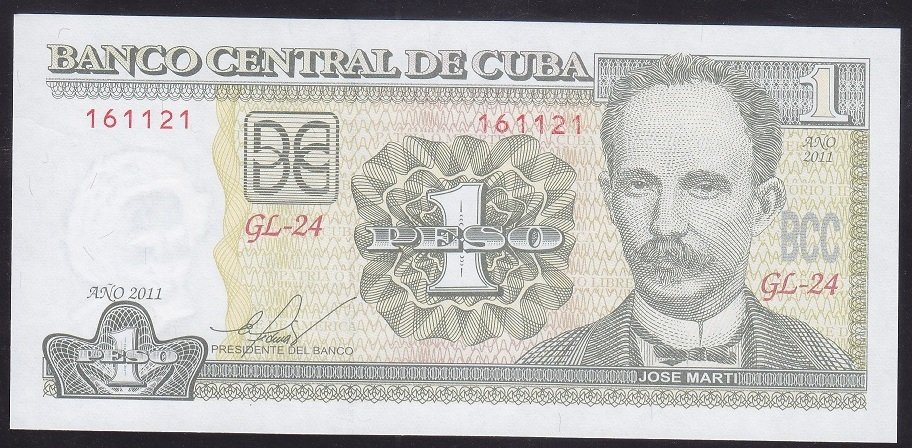 Küba 1 Peso 2011 Çil Pick 128f