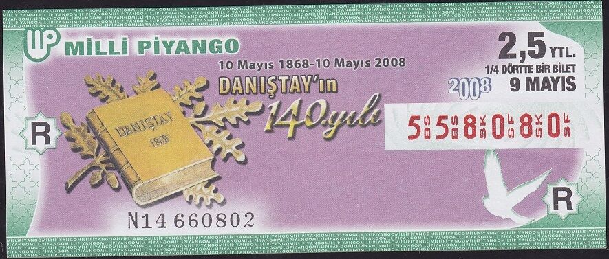 2008 9 Mayıs Çeyrek Bilet - R Serisi
