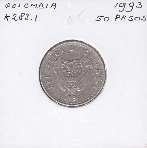 Kolombiya 50 Pesos 1993