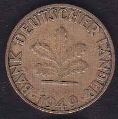 Almanya 5 Pfennig 1949 J Lander